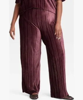 A New Day Women's High-Rise Straight Leg Velour Pull-On Pants