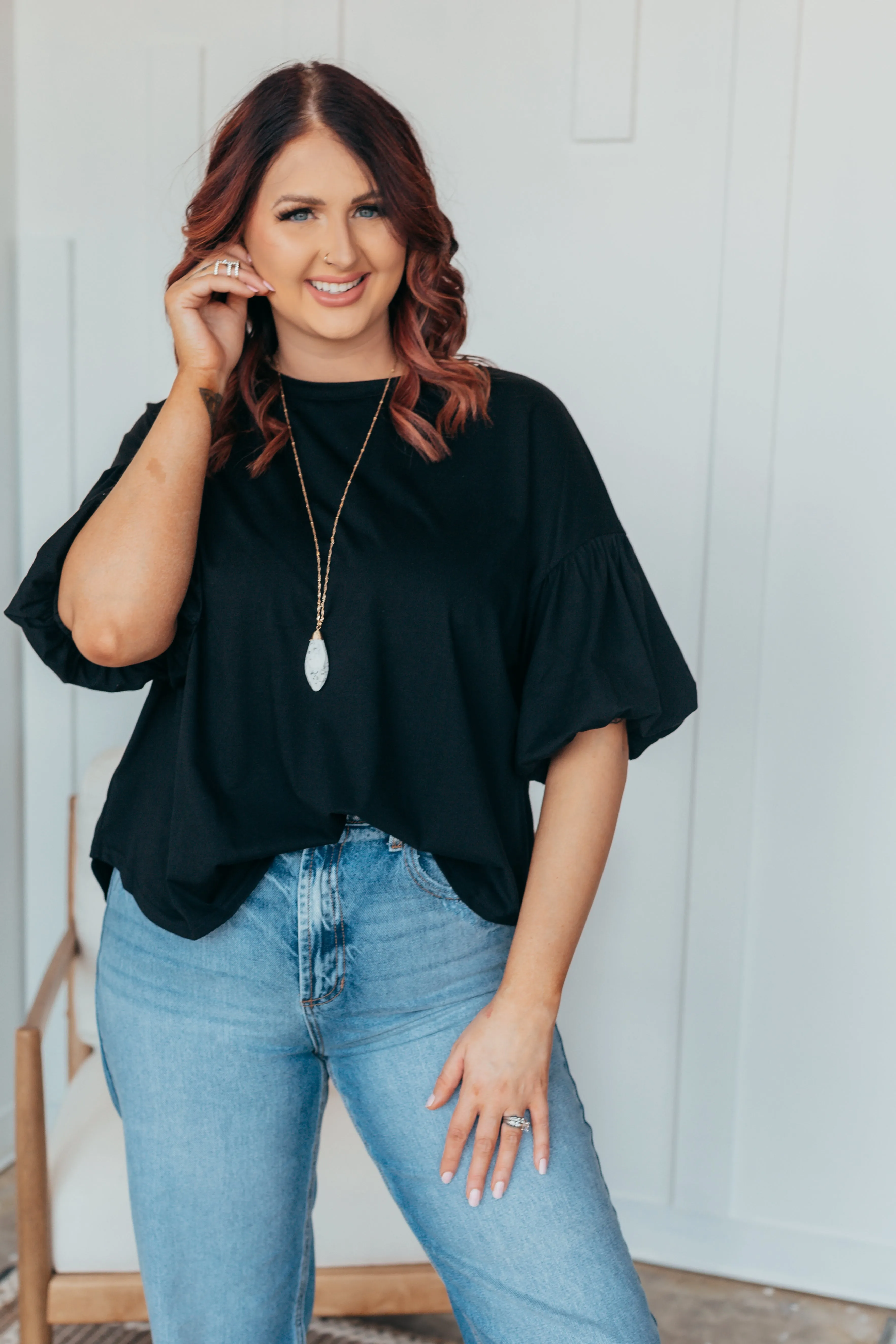 All The Feels Bubble Sleeve Top - 4 Colors