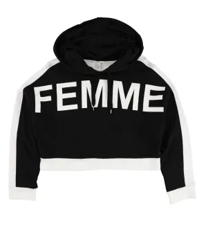 Bar Iii Womens Cropped Hoodie Sweatshirt