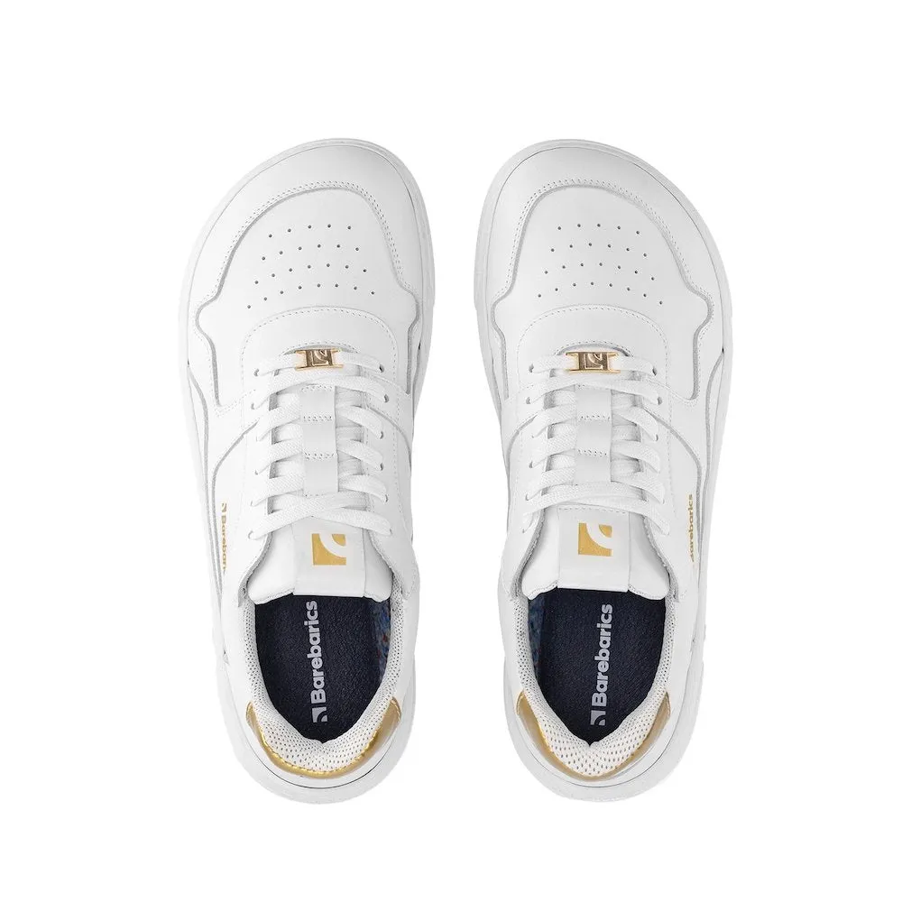 Barebarics Zing Leather Sneaker - White & Gold 42 - Like New