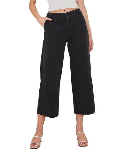 Bella Dahl Saige Womens Cropped High Rise Wide Leg Pants