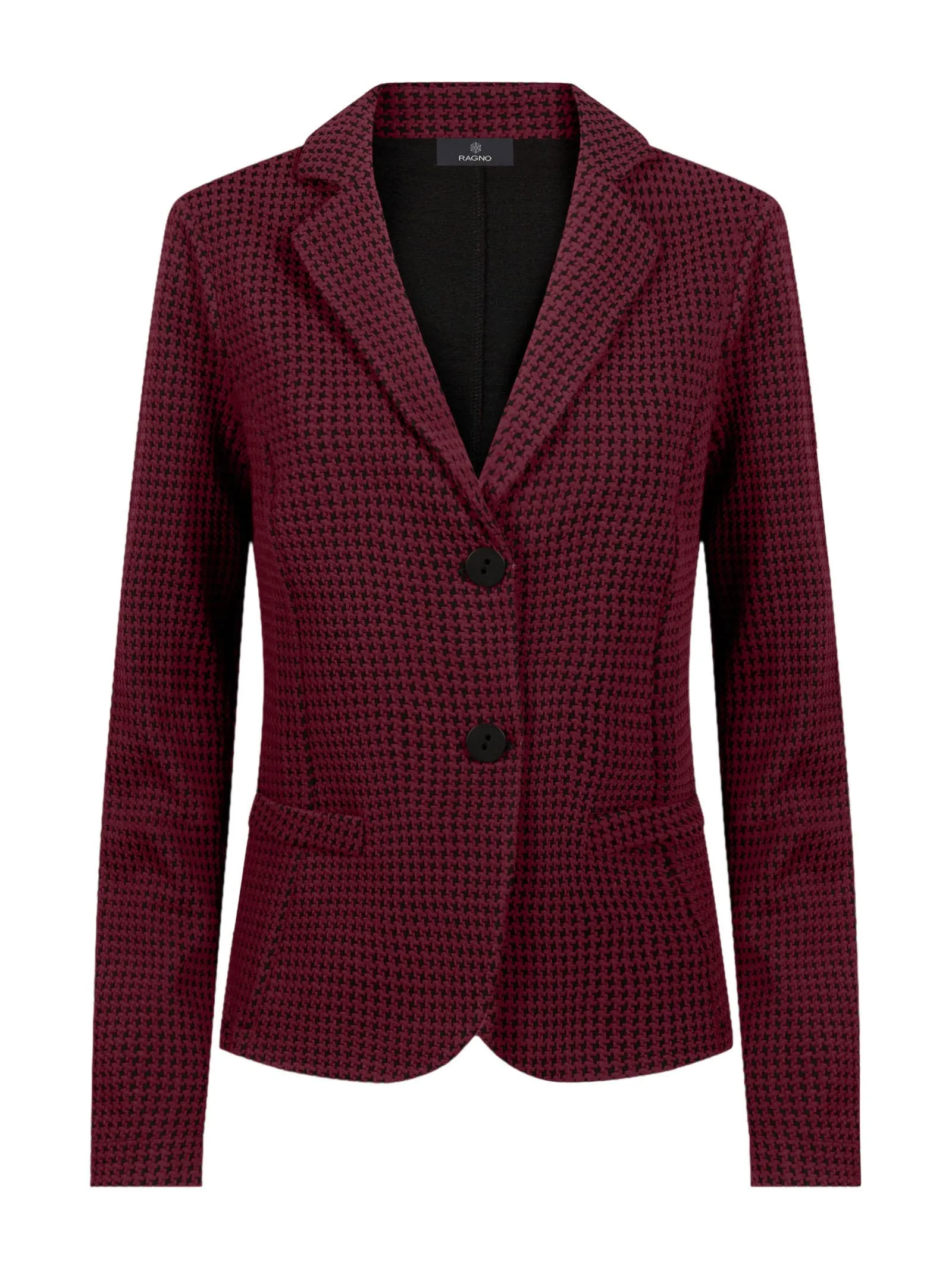 Blazer a 2 bottoni in Eco Jacquard - Fant. Tibetan Red