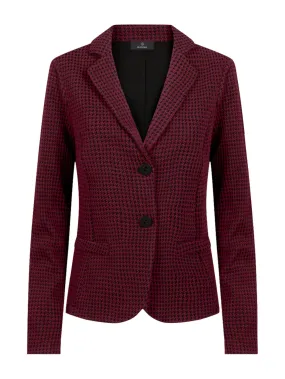 Blazer a 2 bottoni in Eco Jacquard - Fant. Tibetan Red