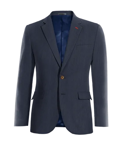  Blazer azul marino de lino esencial