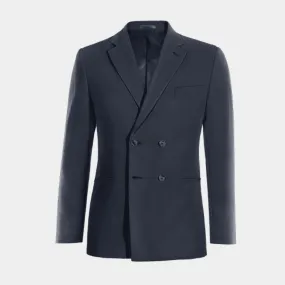  Blazer cruzada azul marino slim fit