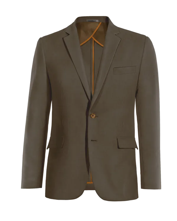  Blazer marron Lino-Algodón