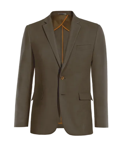  Blazer marron Lino-Algodón