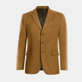  Blazer marrón de pana esencial de 3 botones