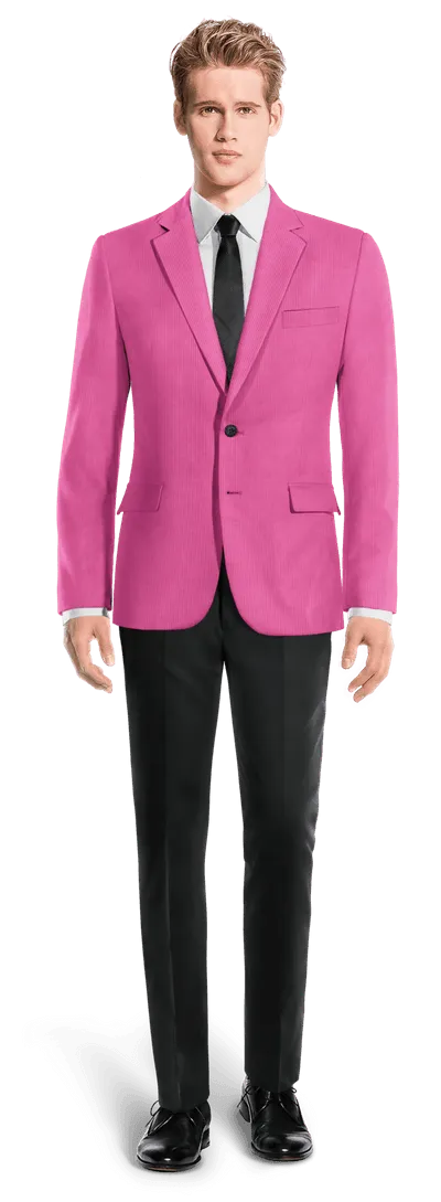  Blazer rosa de pana slim fit