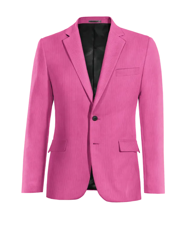  Blazer rosa de pana slim fit