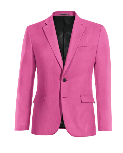  Blazer rosa de pana slim fit