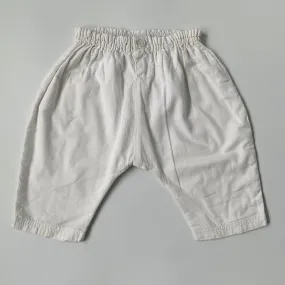 Caramel White Cotton Sarouel Style Trousers: 12 Months