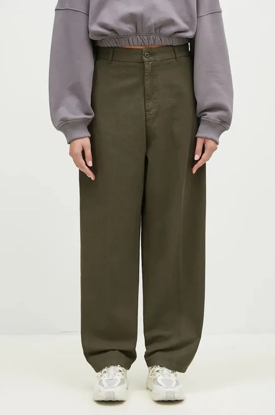 Carhartt WIP cotton trousers Brady Pant green color I033770.666GT