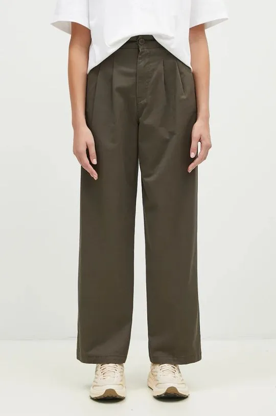 Carhartt WIP cotton trousers Leola Pant green color I033147.96406