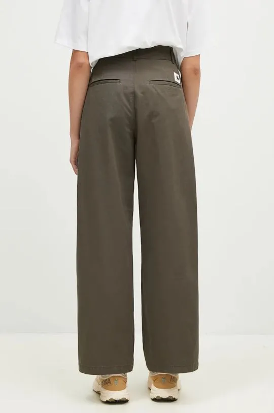 Carhartt WIP cotton trousers Leola Pant green color I033147.96406