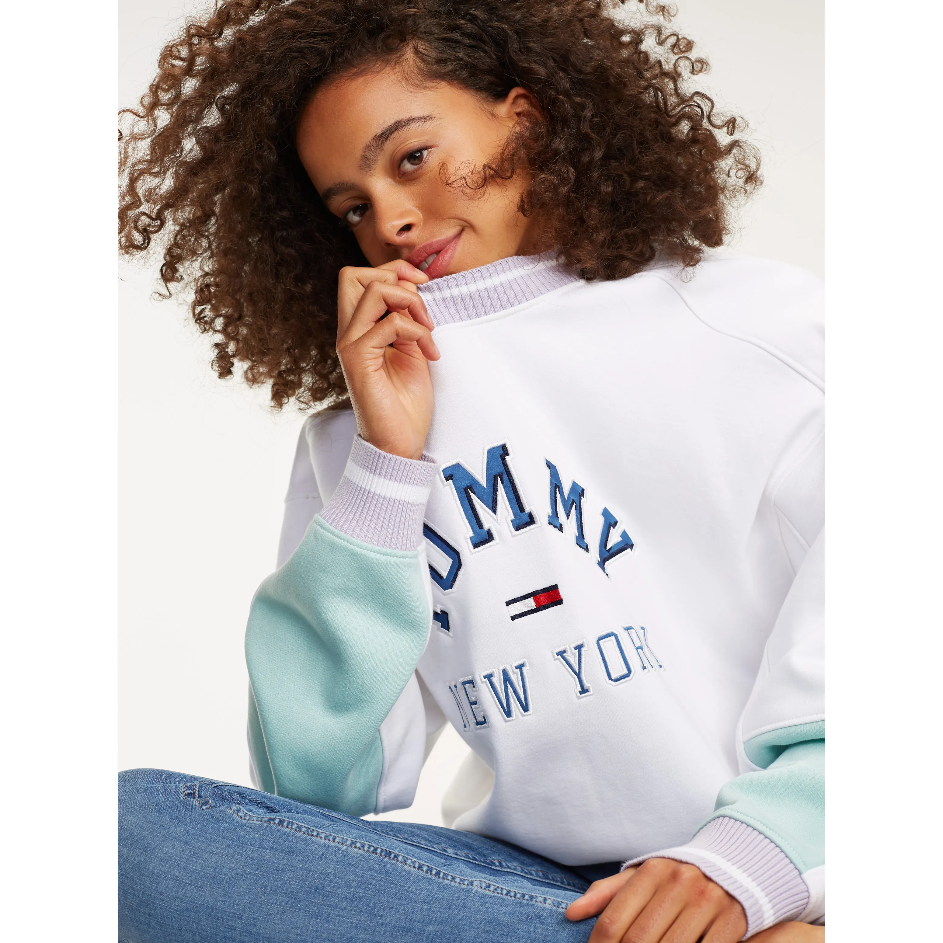 Colour-blocked Logo Sweatshirt | Hoodies | Tommy Hilfiger