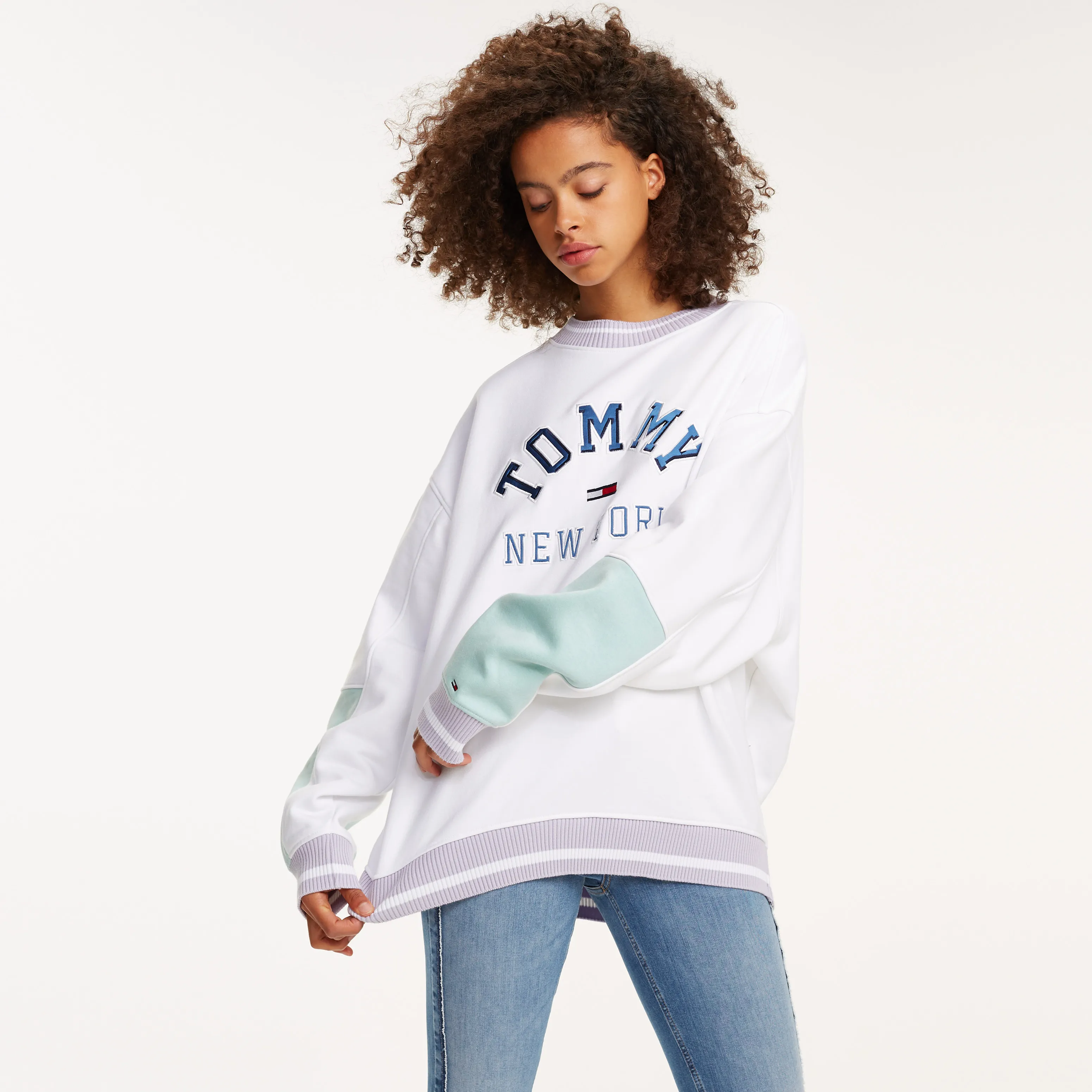 Colour-blocked Logo Sweatshirt | Hoodies | Tommy Hilfiger