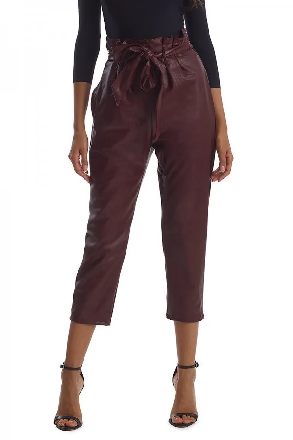 Commando Faux Leather Paperbag Pants