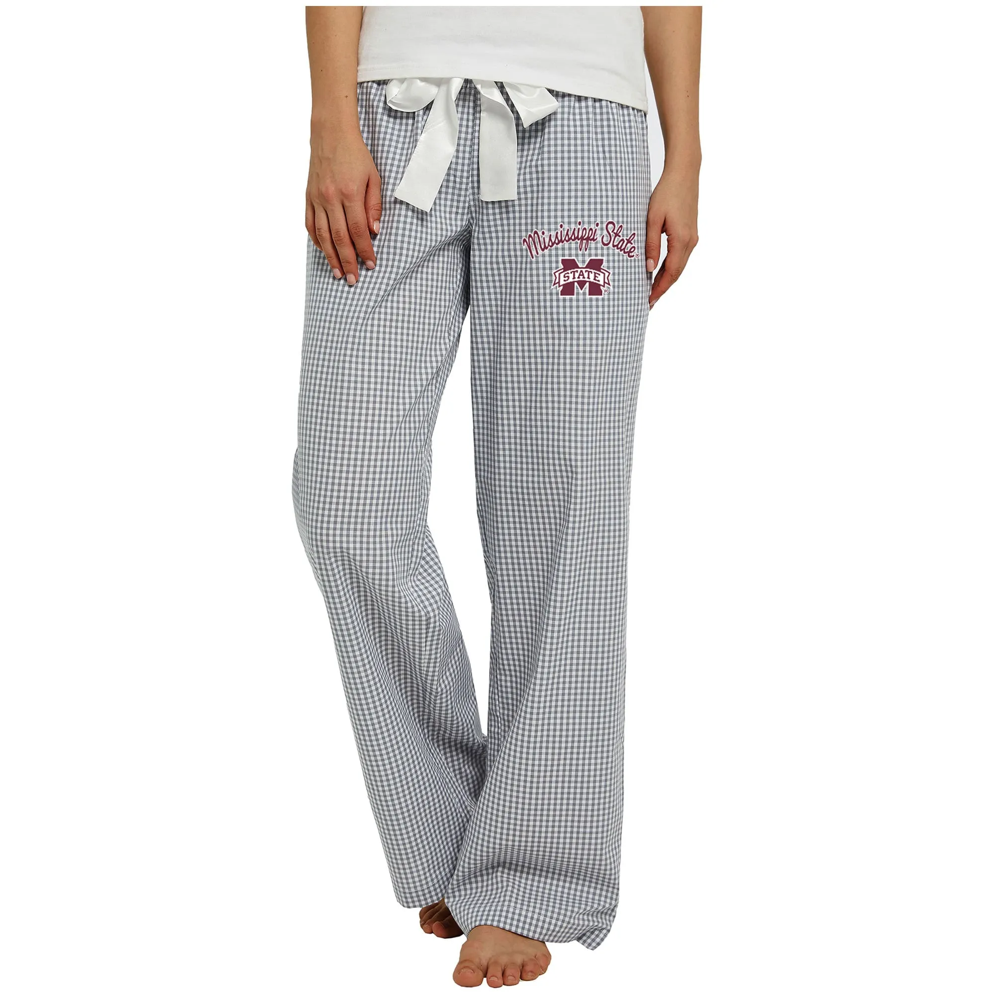 Concepts Sport Mississippi State Bulldogs Women's Gray/White Tradition Lightweight Lounge Pants