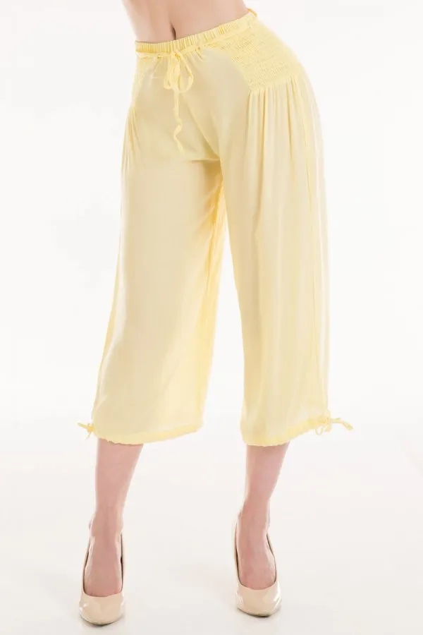 Connection 18 Long Smocking Side Linen pants