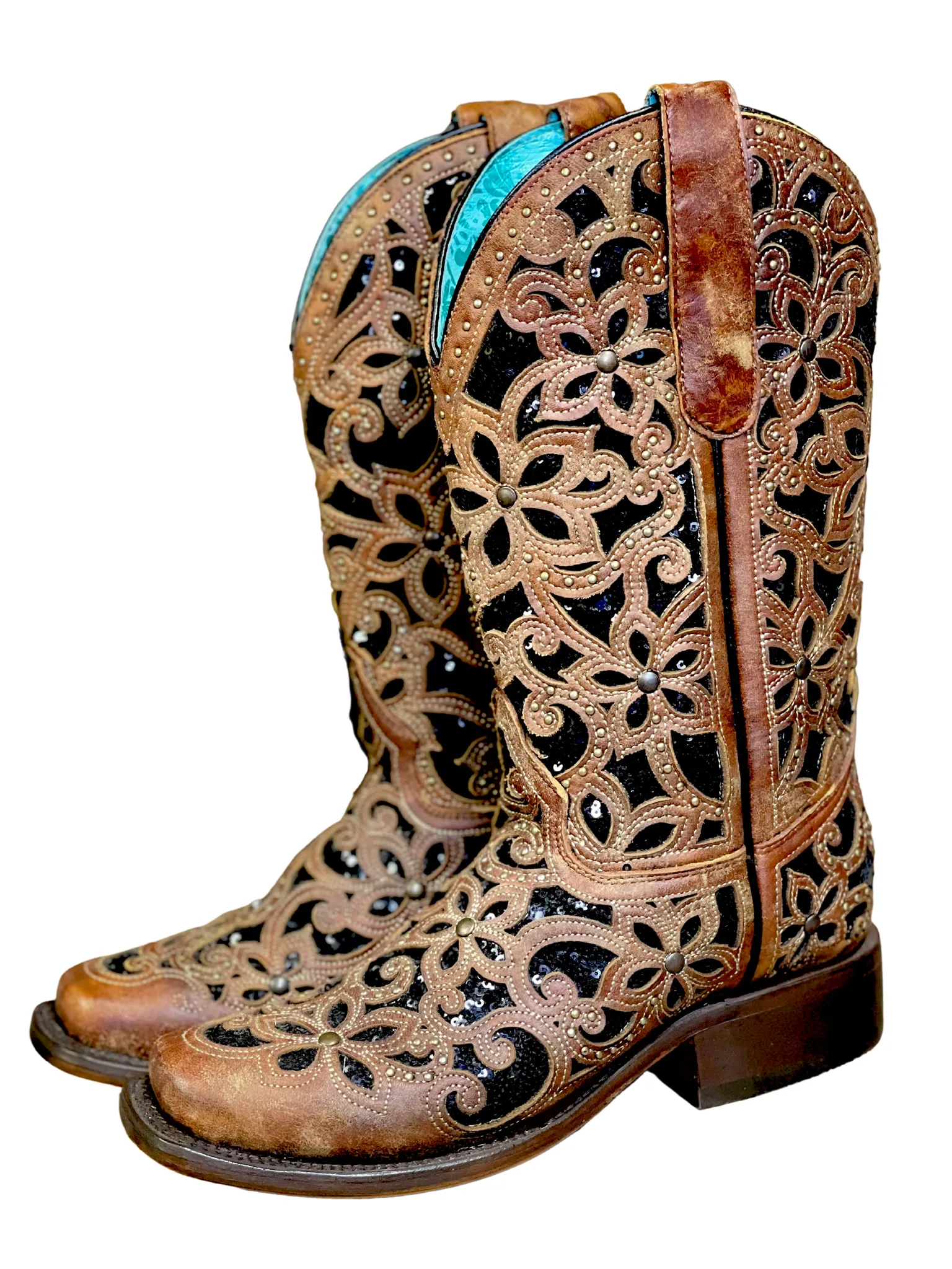 Corral Black Inlay Western Boot