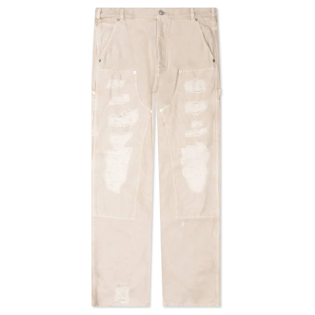 Destroyed Carpenter Pant - Off-White