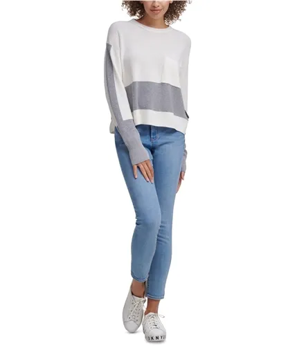 Dkny Womens Colorblock Pullover Sweater, TW1