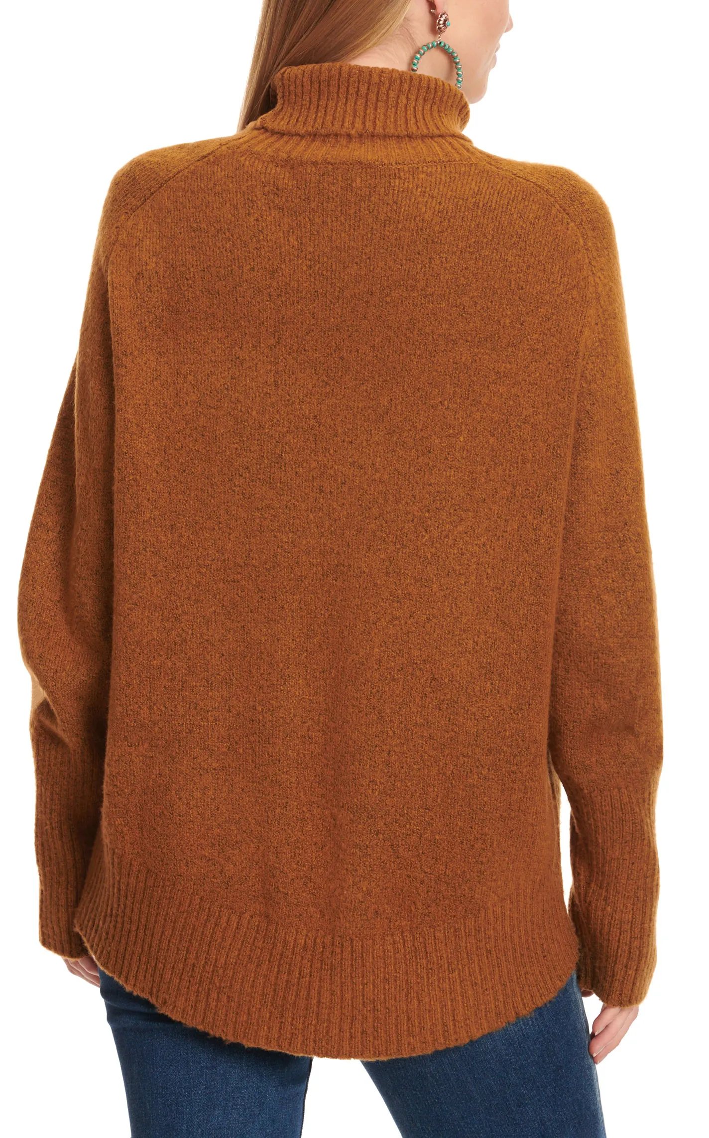 Double Zero Women's Brown Turtleneck Sweater