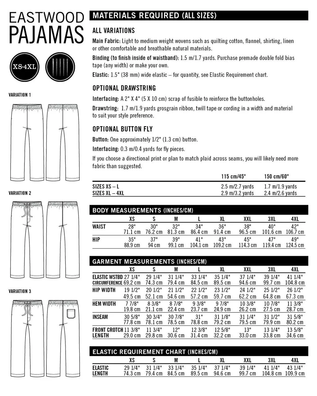 Eastwood Pajamas Pattern - Thread Theory