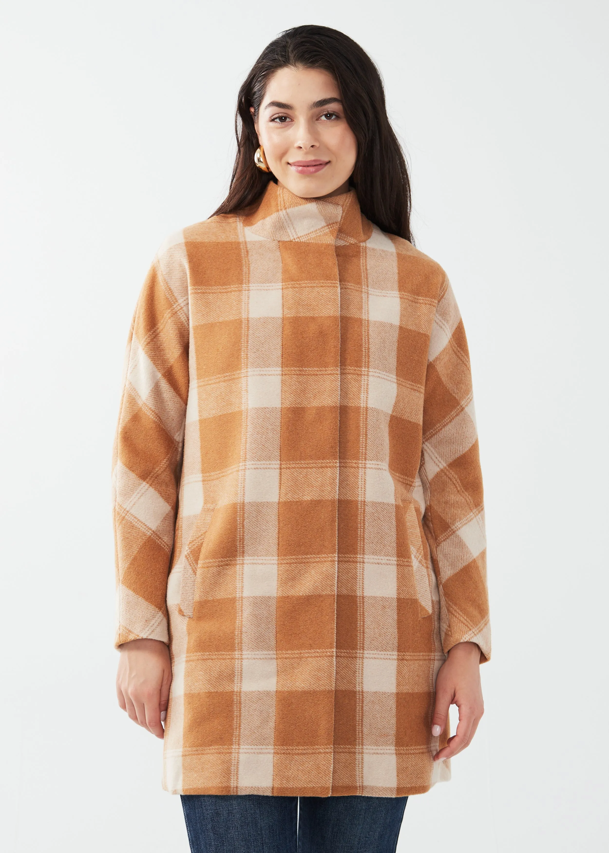 FDJ coat 1430145, plaid cocoon SALE S, XXL