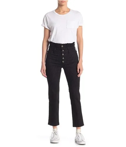 Free People Womens Montella Pinstripe Casual Cropped Pants