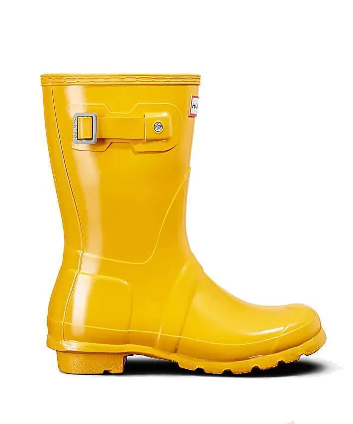 Hunter Women’s Original Short Gloss Rain Boots – Yellow