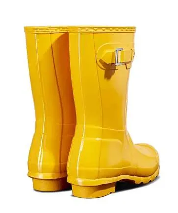 Hunter Women’s Original Short Gloss Rain Boots – Yellow