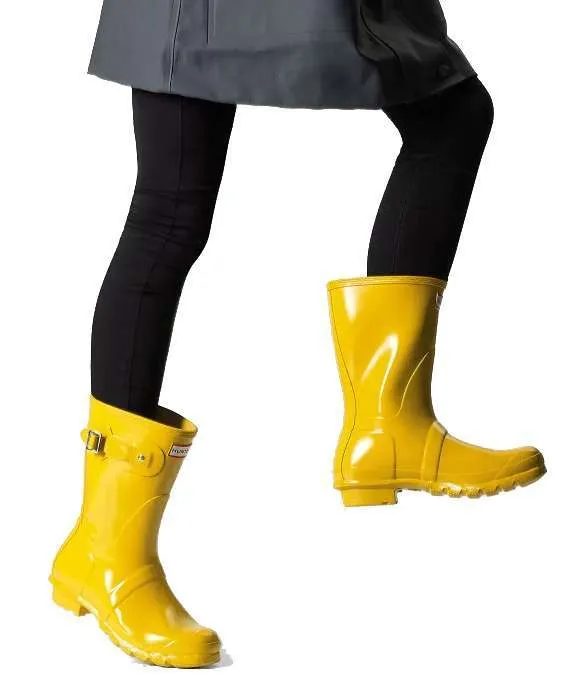 Hunter Women’s Original Short Gloss Rain Boots – Yellow