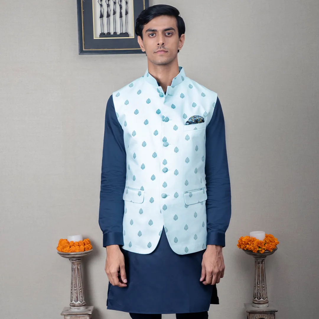 Ivaan Ethinic Motif Printed Nehru Jacket