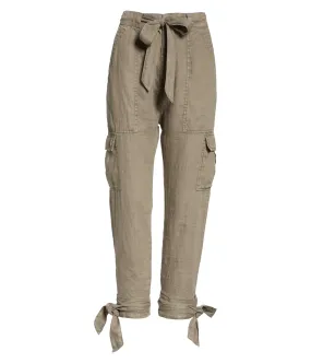 Joie Womens Linen Casual Cargo Pants