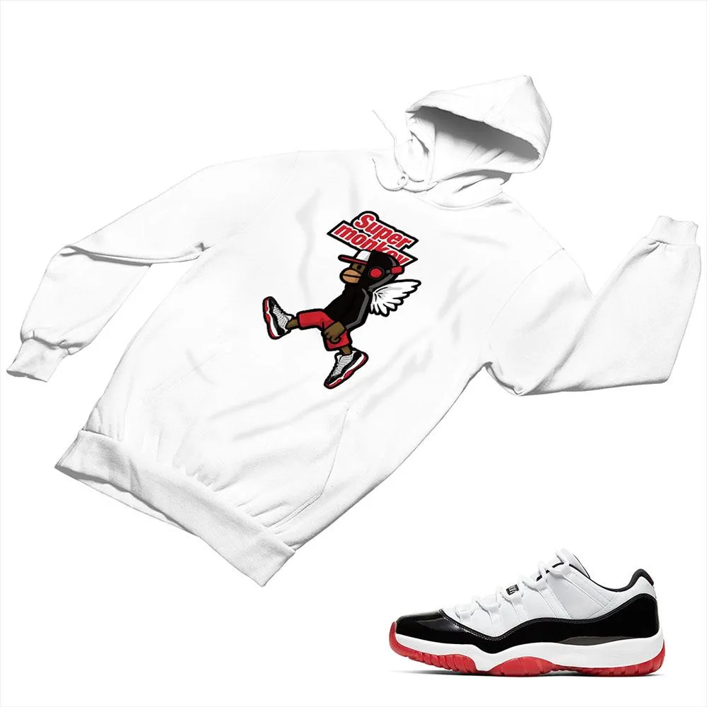 Jordan 11 White Bred Matching Custom Designed Hoodies JD 11-5-7-12