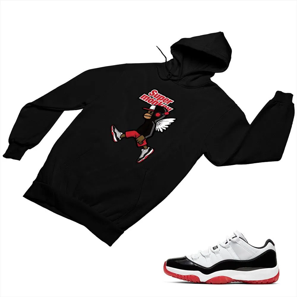 Jordan 11 White Bred Matching Custom Designed Hoodies JD 11-5-7-12