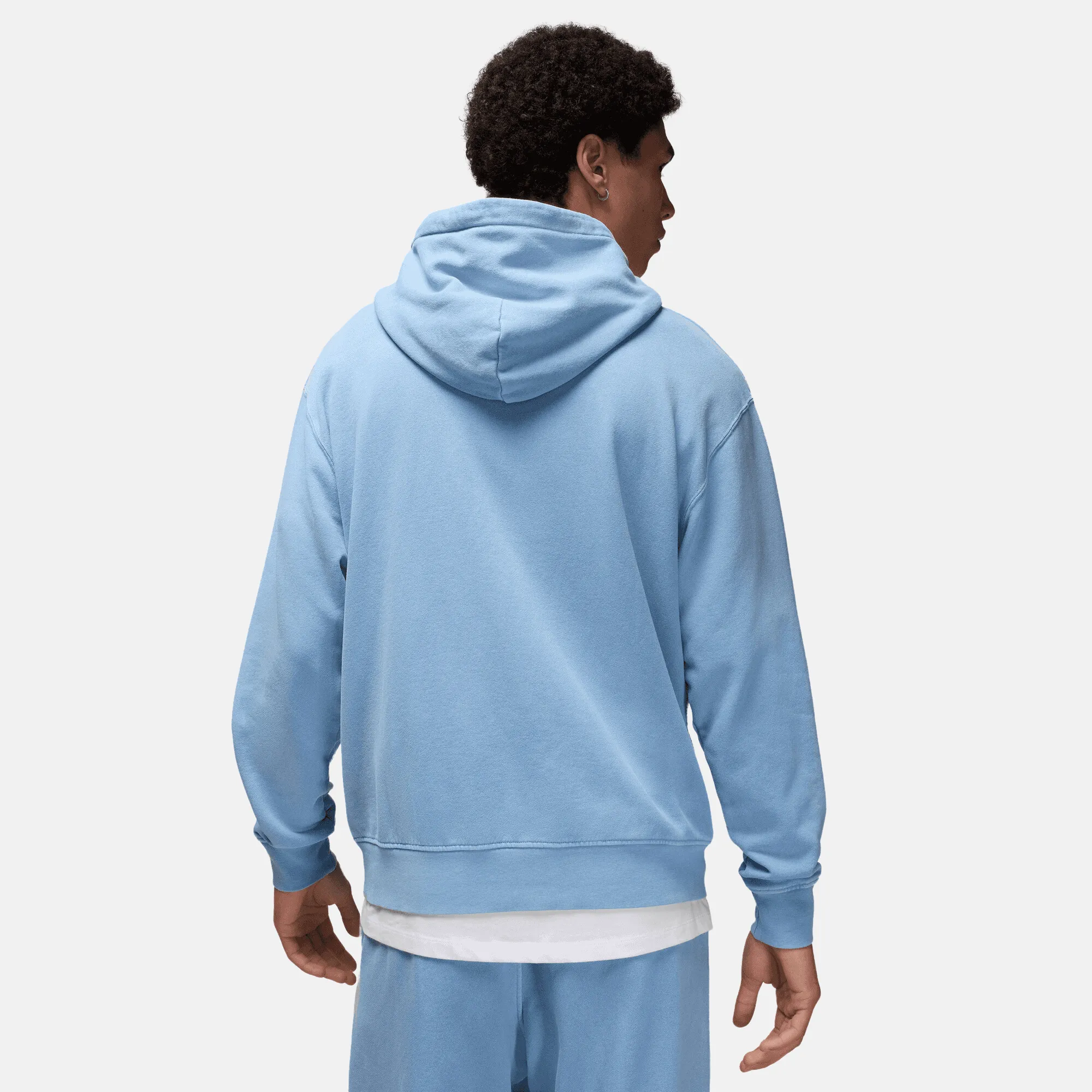 Jordan Flight Fleece Blue Grey Washed Pullover Hoodie