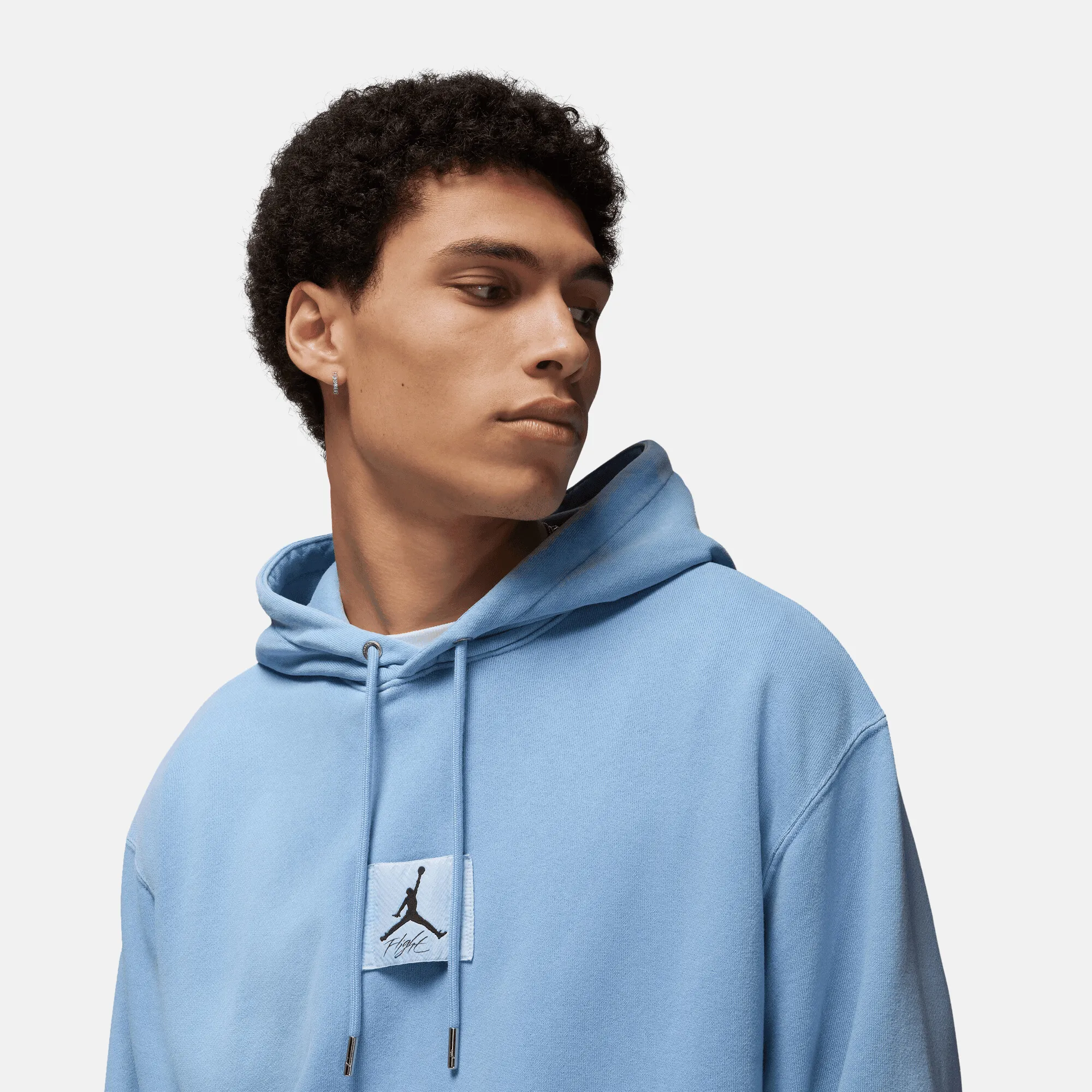 Jordan Flight Fleece Blue Grey Washed Pullover Hoodie