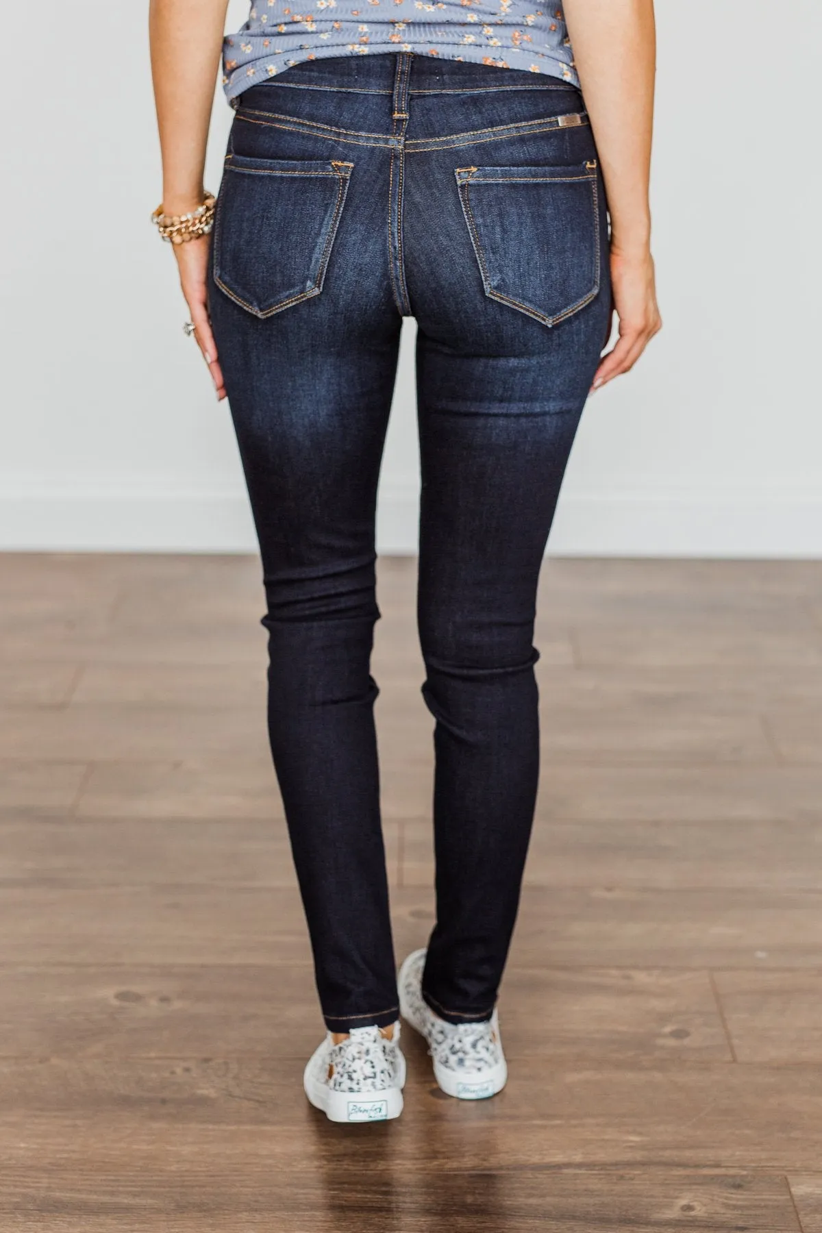 KanCan Mid-Rise Skinny Jeans- Christine Wash