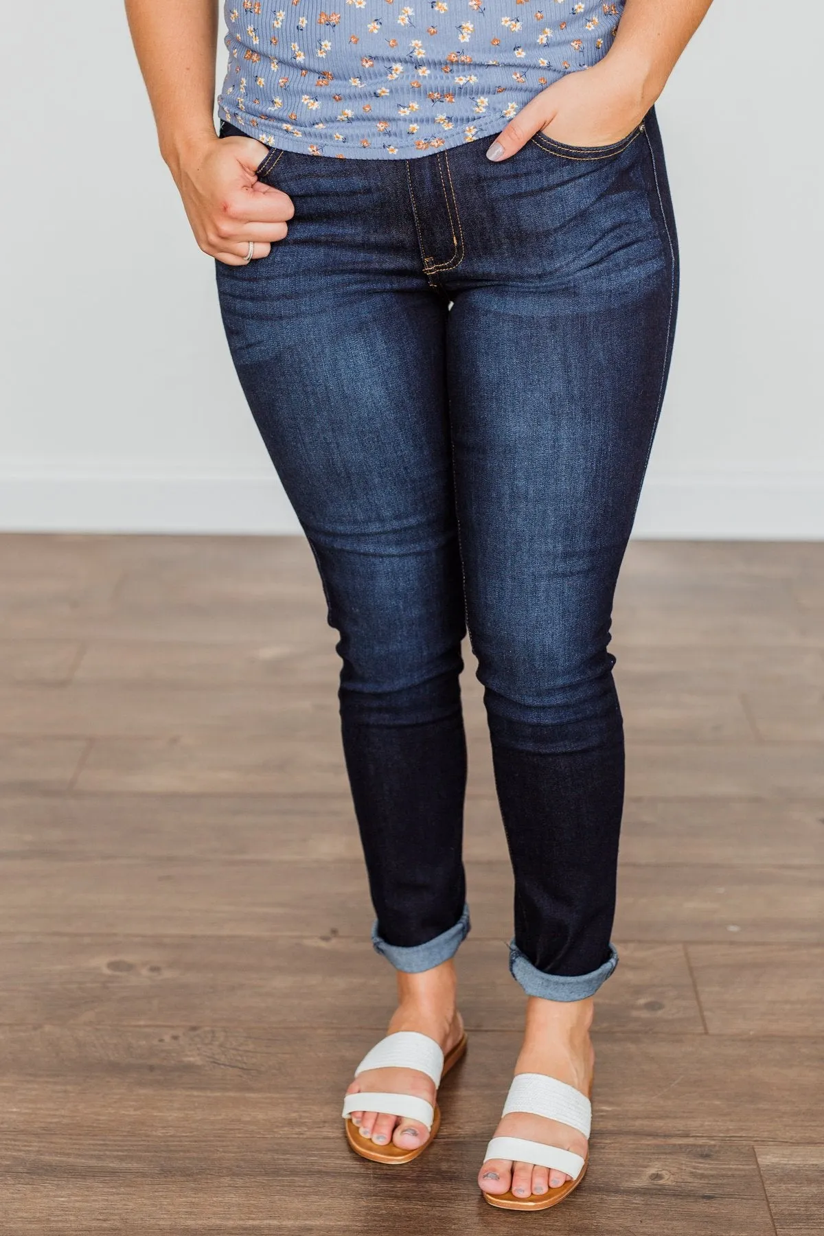 KanCan Mid-Rise Skinny Jeans- Christine Wash