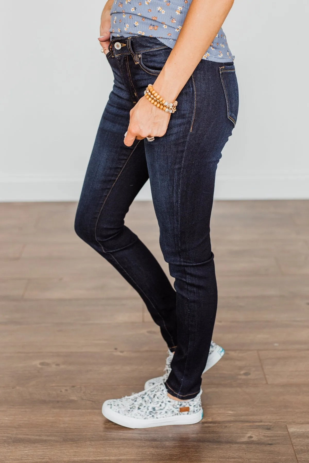 KanCan Mid-Rise Skinny Jeans- Christine Wash