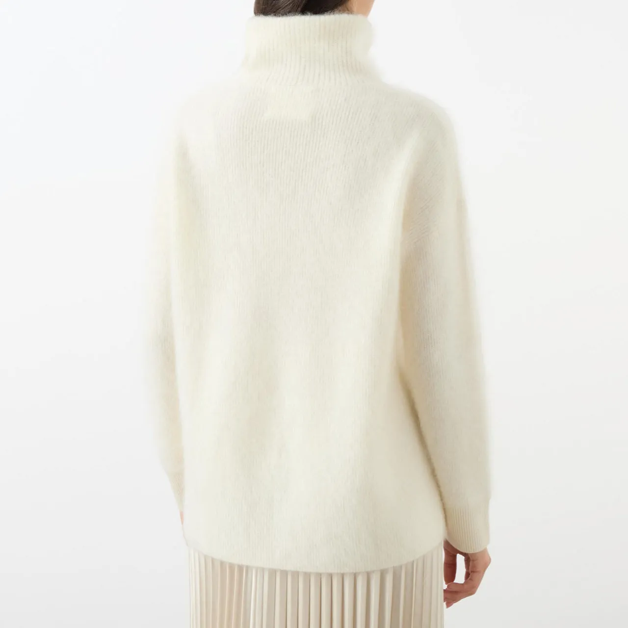 LISA YANG Teresa Turtleneck Cashmere Sweater - Cream