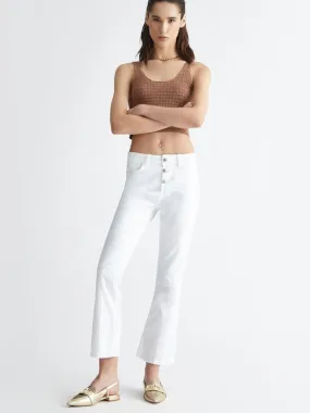 LiuJo – Jeans bootcut cropped – UA4072TS0471 – Bianco – New