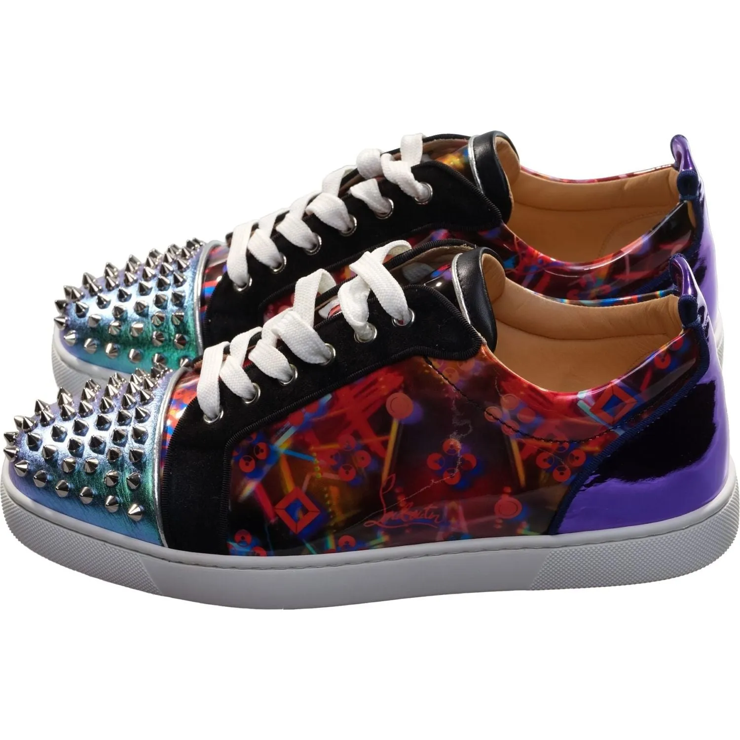 Louis Spikes Orlato Contrast Multicolor Laceup Sneakers