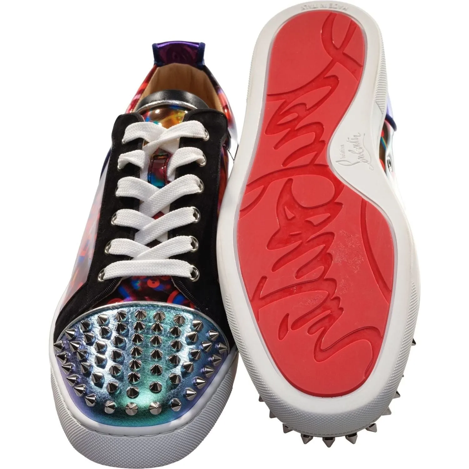 Louis Spikes Orlato Contrast Multicolor Laceup Sneakers