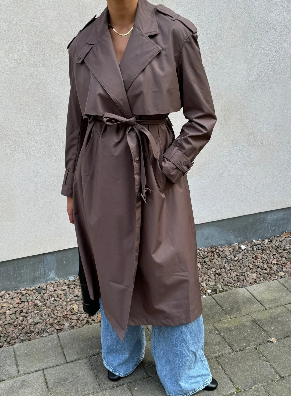 Macchiato Recycled Tech Trench Coat