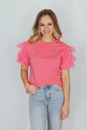 Margo Tulle Sleeve Top