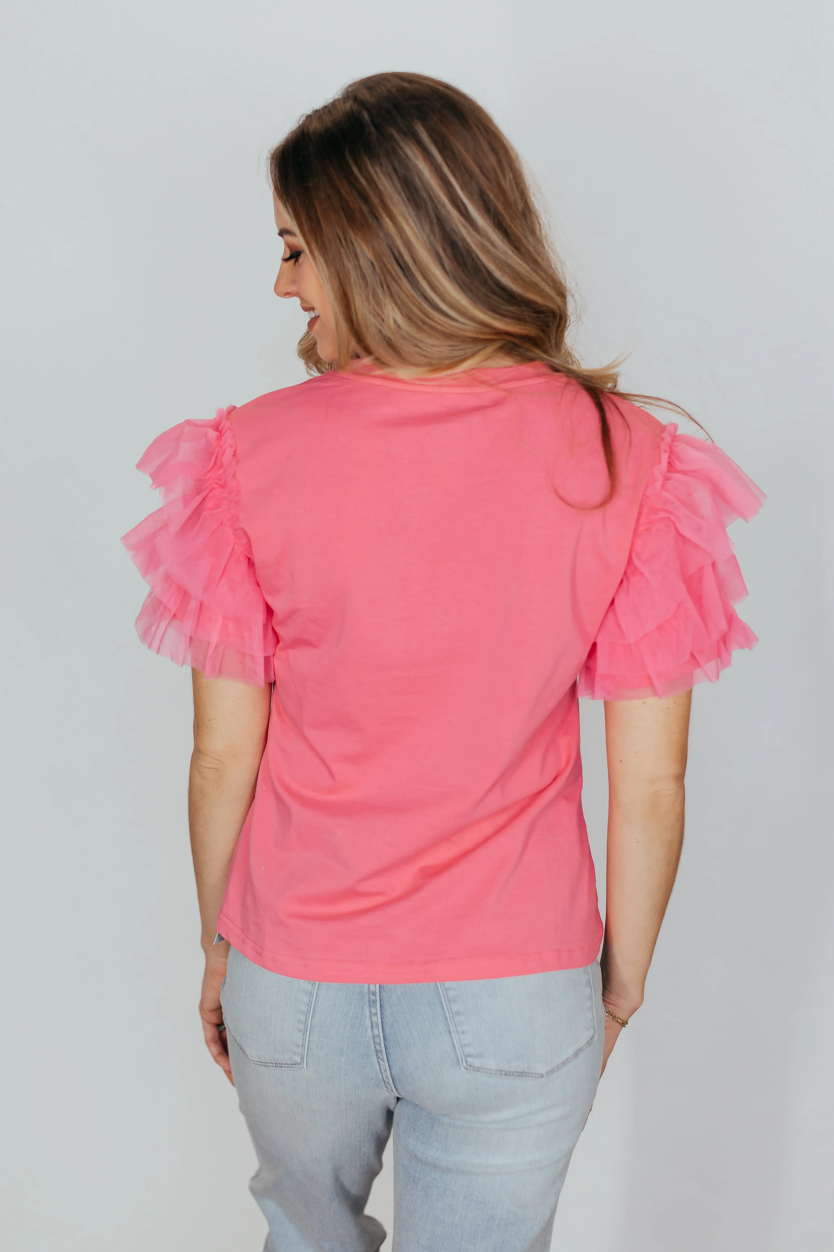 Margo Tulle Sleeve Top